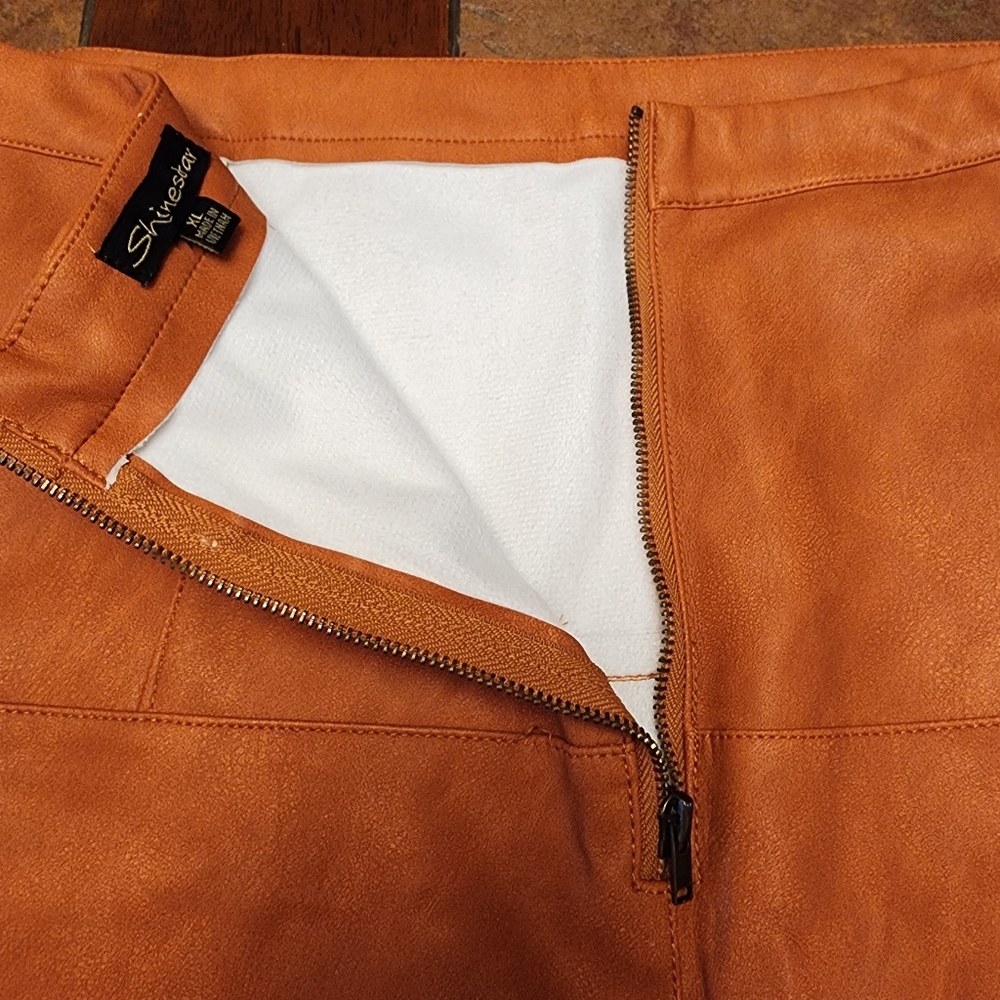 Shinestar Faux Leather Mini Skirt With Pockets Size XL - Picture 6 of 11